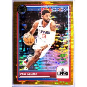 2023-24 NBA Hoops Premium Stock PAUL GEORGE #20 Gold Pulsar Prizm Paralle1 7/10